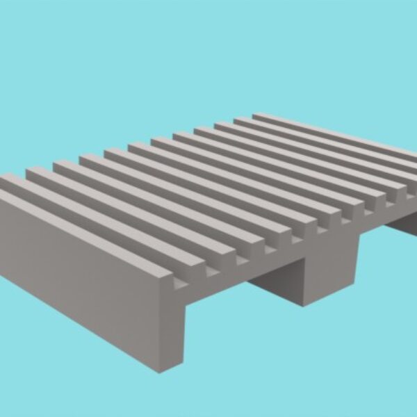 Pallet Ribbed - 800L x 580W x 165H