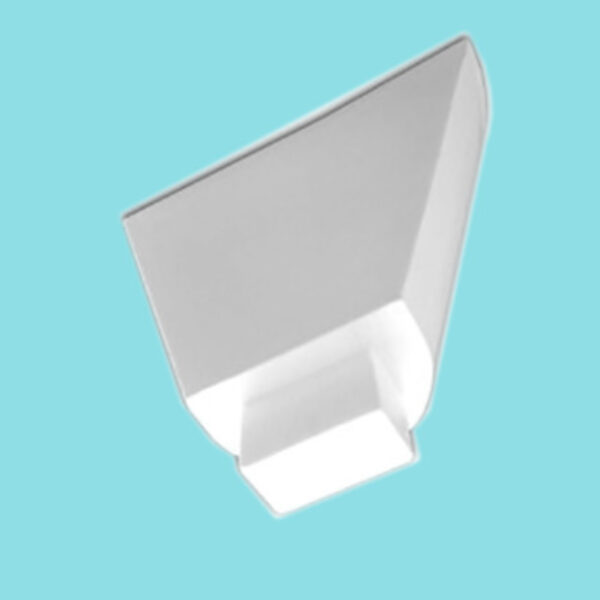 Half Round - rect outlet 100/50mm - 200D x 420W x 390H