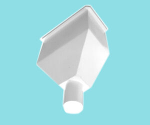 Small Square - round outlet 70mm - 160D x 300W x 350H